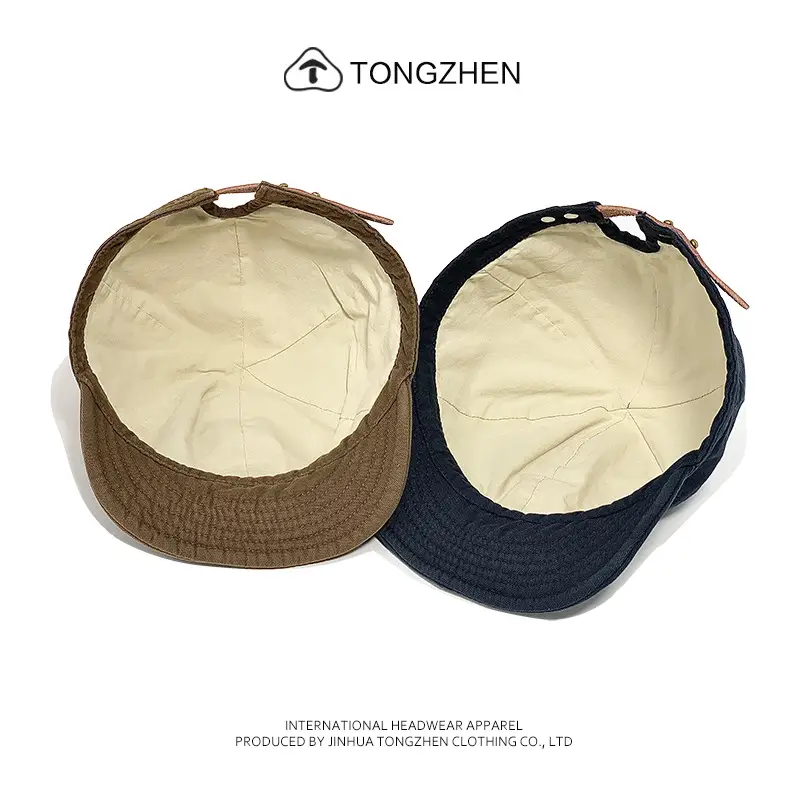 Men's Navy Blue Short-Brimmed Cap with Logo - Image 8
