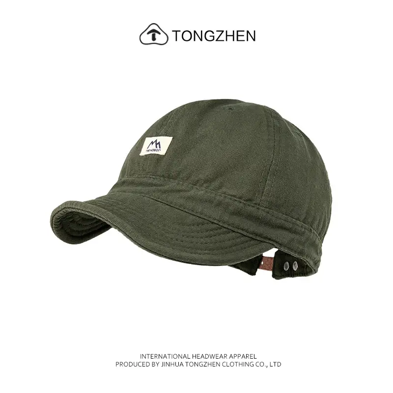 Men's Navy Blue Short-Brimmed Cap with Logo - Image 2