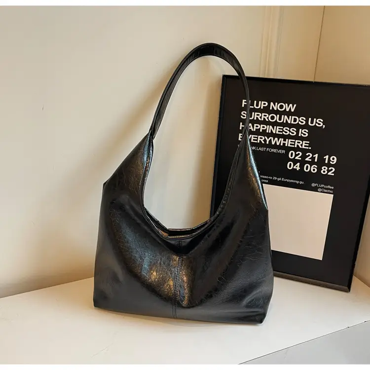 Meilade Women's Black Metallic Tote Bag Set Large Capacity — feature 31