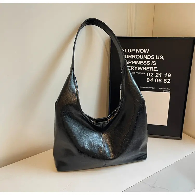 Meilade Women's Black Metallic Tote Bag Set Large Capacity — feature 32