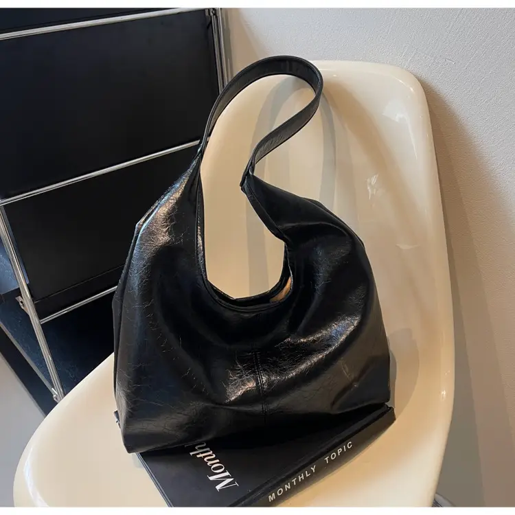 Meilade Women's Black Metallic Tote Bag Set Large Capacity — feature 41