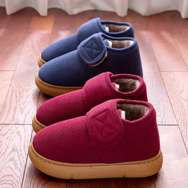 2026 New Style Cotton Slippers for Women, Autumn and Winter, Anti-Slip, Plush, Warm, Thick-Soled, Indoor Home Cotton Shoes for the Elderly, Suitable for Outdoor Wear