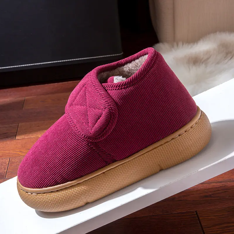 2026 New Style Cotton Slippers for Women, Autumn and Winter, Anti-Slip, Plush, Warm, Thick-Soled, Indoor Home Cotton Shoes for the Elderly, Suitable for Outdoor Wear