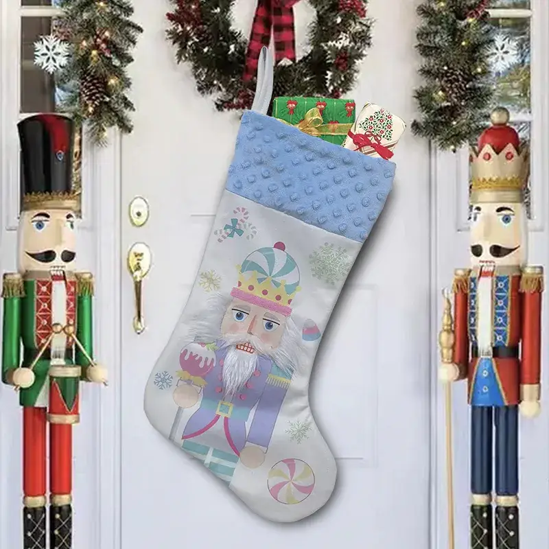 Christmas Stocking with Nutcracker Design - Image 2