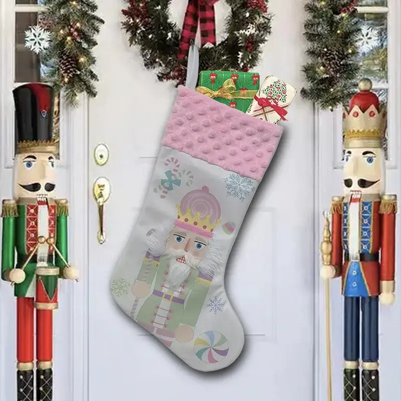 Christmas Stocking with Nutcracker Design - Image 4