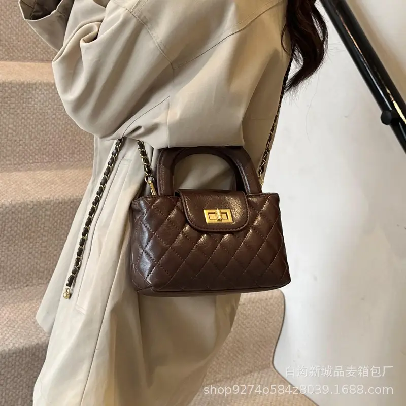 Brown Quilted Chain Bag for Women 2026 - Image 8