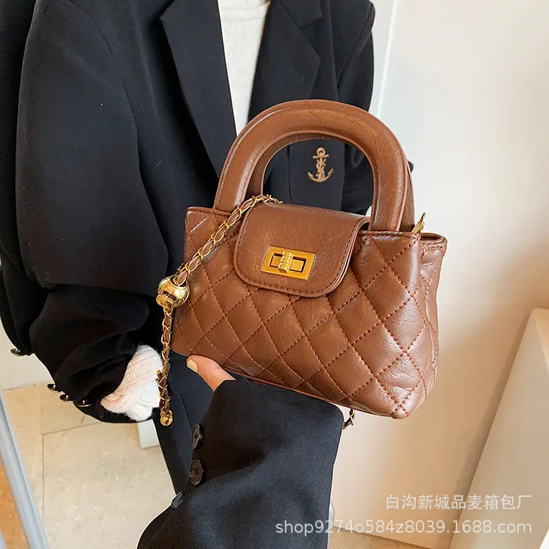 Brown Quilted Chain Bag for Women 2026 - Image 4