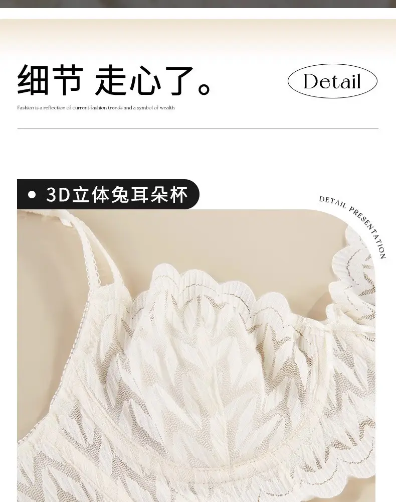 French Lace Rabbit Ear Underwear Women Large Chest — feature 14