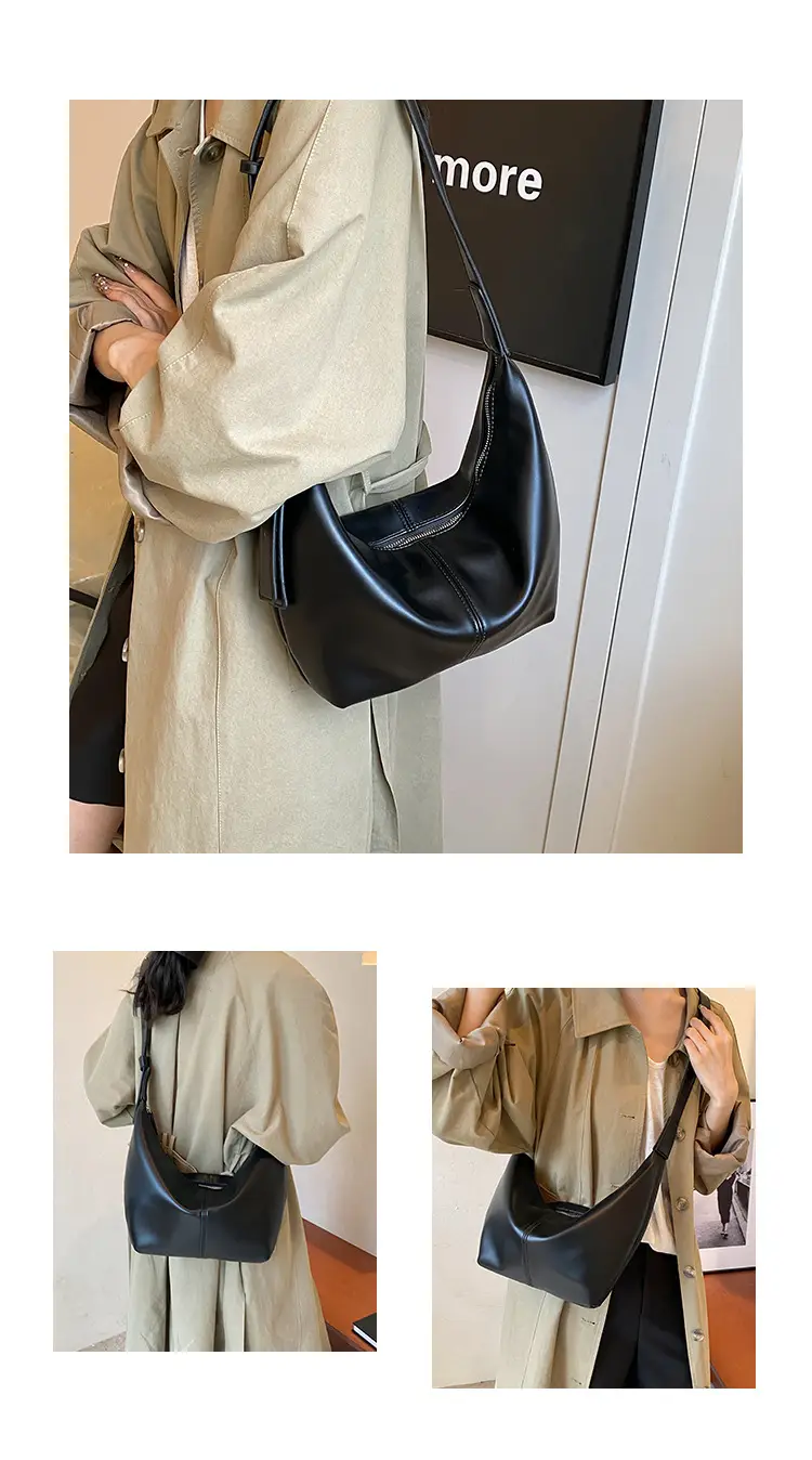 Korean Style Lazy Style Shoulder Bag Large Capacity Tan — feature 10