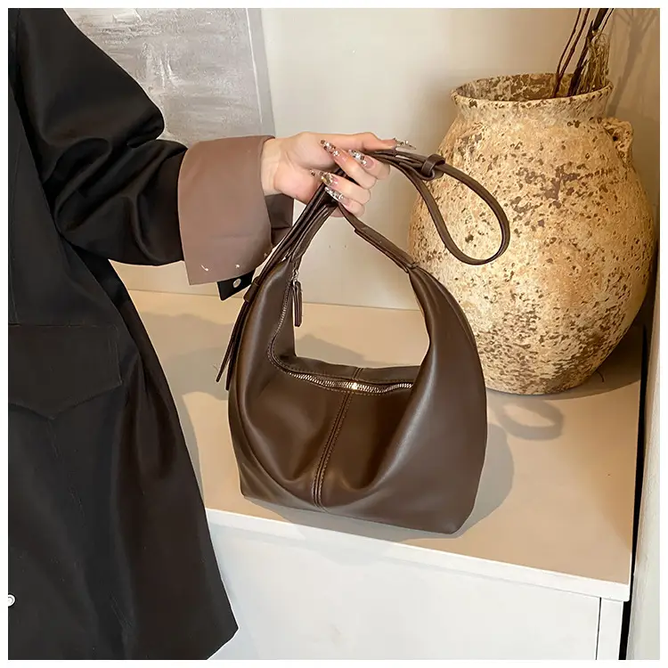 Korean Style Lazy Style Shoulder Bag Large Capacity Tan — feature 26