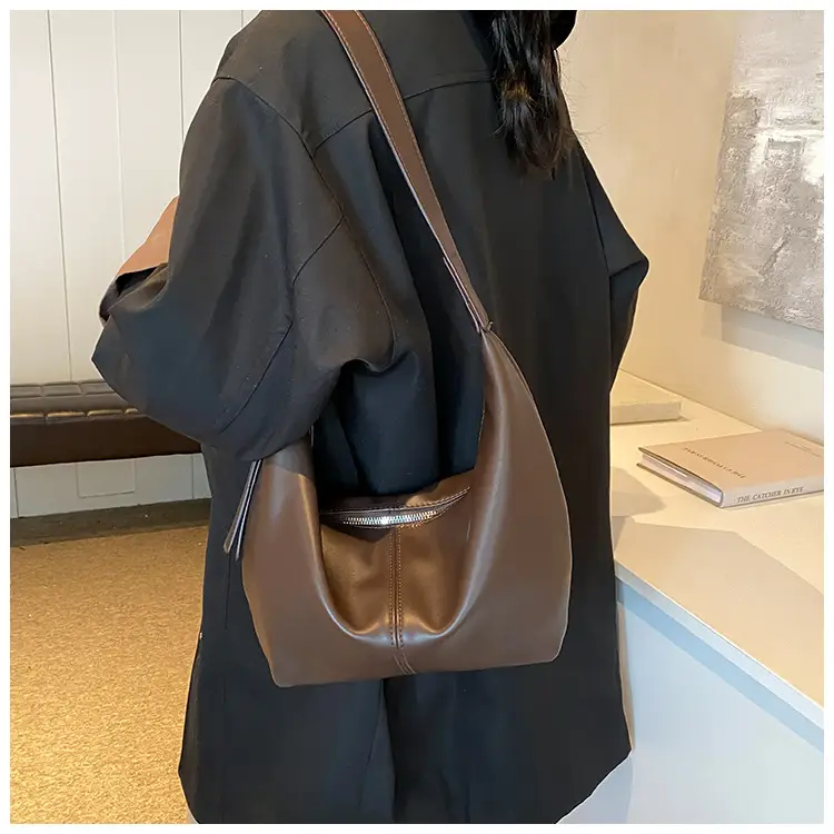 Korean Style Lazy Style Shoulder Bag Large Capacity Tan — feature 28