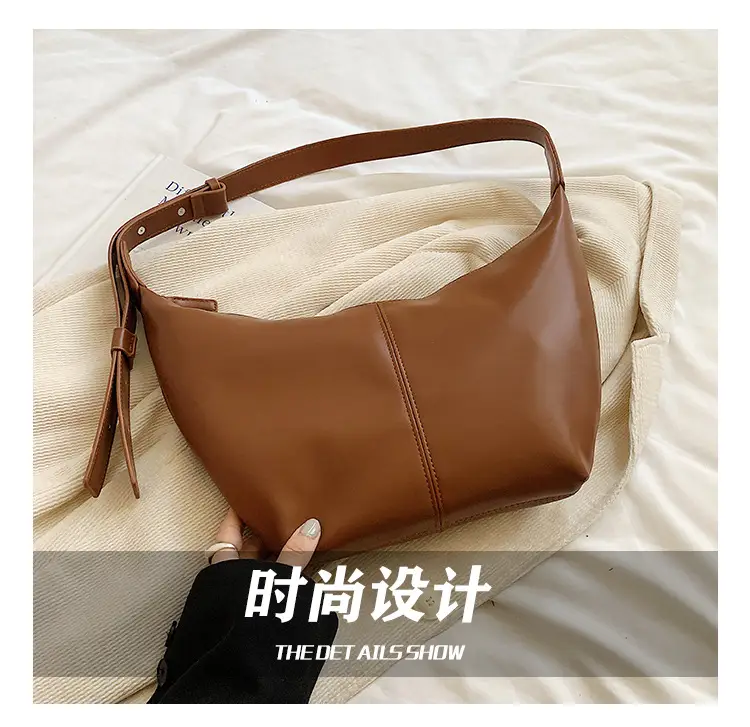 Korean Style Lazy Style Shoulder Bag Large Capacity Tan — feature 5