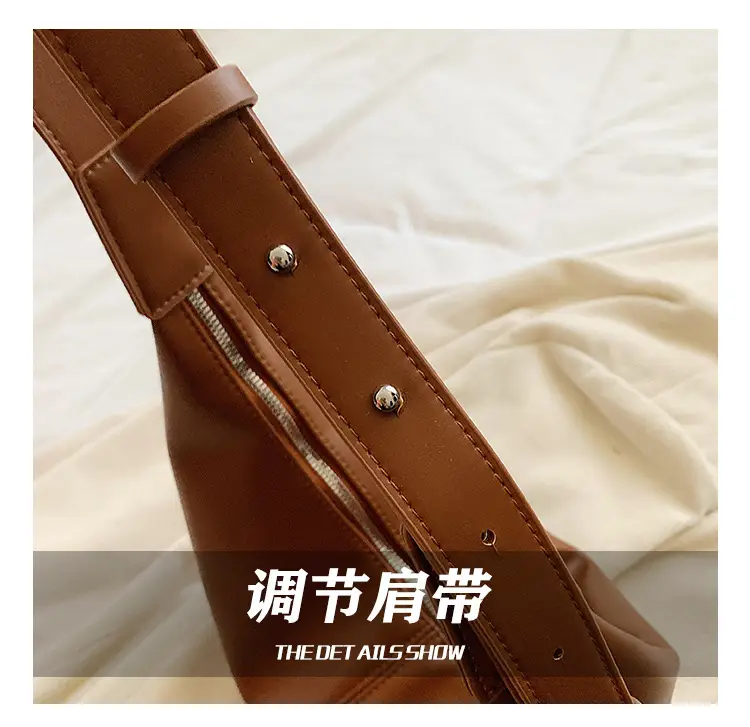 Korean Style Lazy Style Shoulder Bag Large Capacity Tan — feature 6