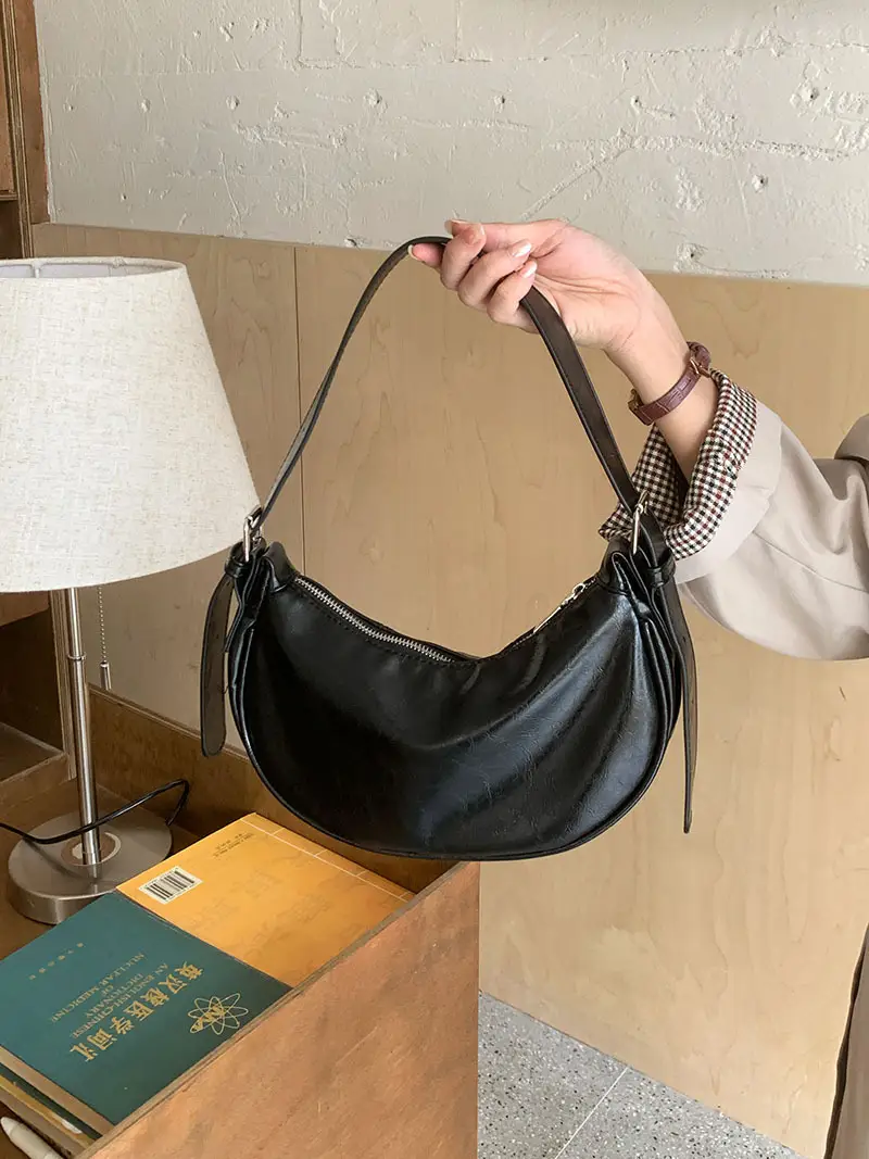 Silver Textured Shoulder Crossbody Bag for Women - Image 6