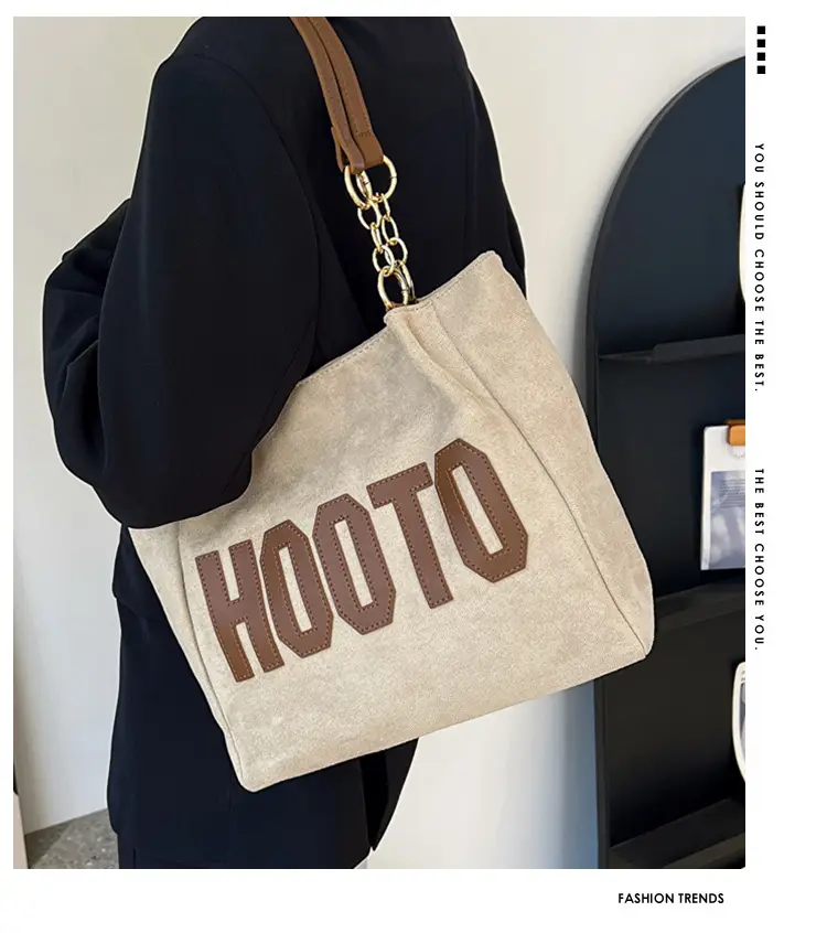 Large Capacity Korean Style Letter Shoulder Bag for Women — feature 1