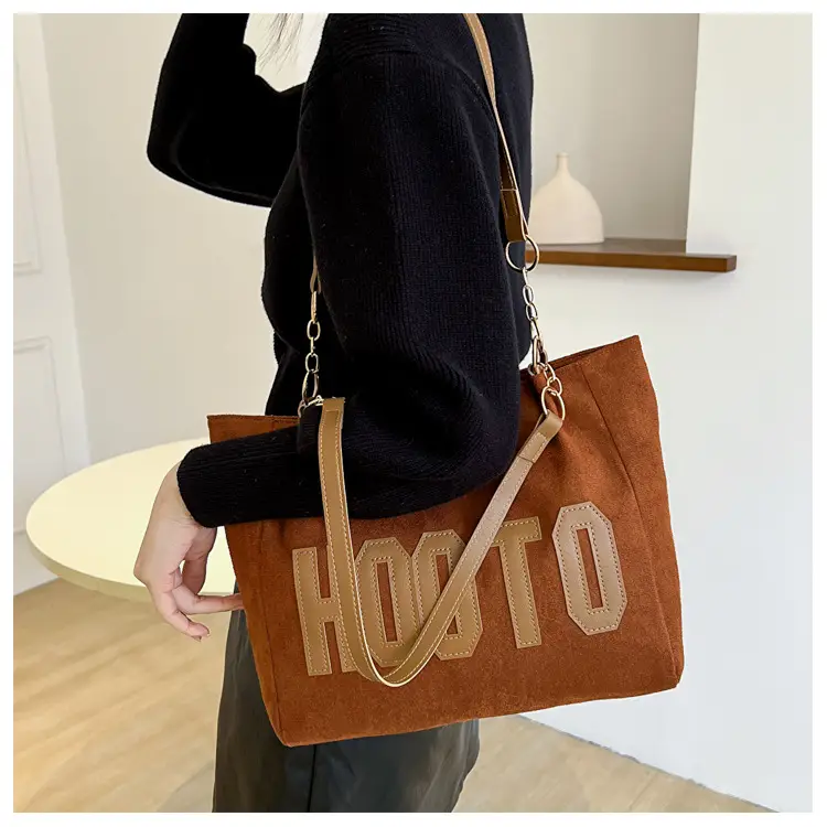 Large Capacity Korean Style Letter Shoulder Bag for Women — feature 30