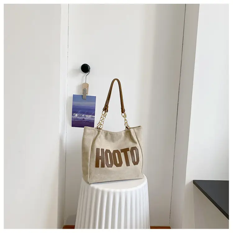 Large Capacity Korean Style Letter Shoulder Bag for Women — feature 46