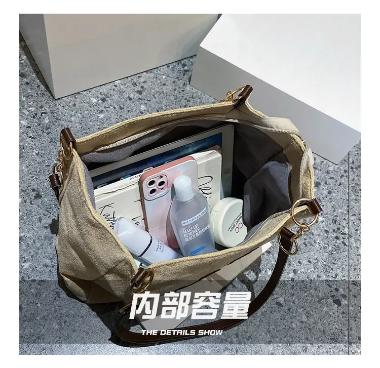 Large Capacity Korean Style Letter Shoulder Bag for Women — feature 7