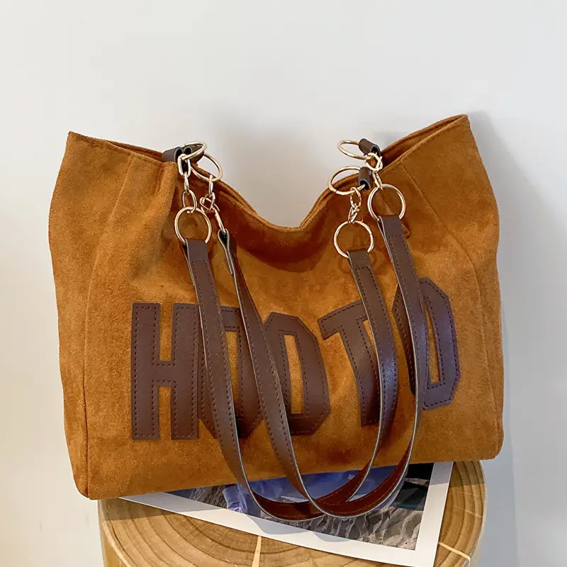 Large Capacity Korean Style Letter Shoulder Bag for Women - Image 3