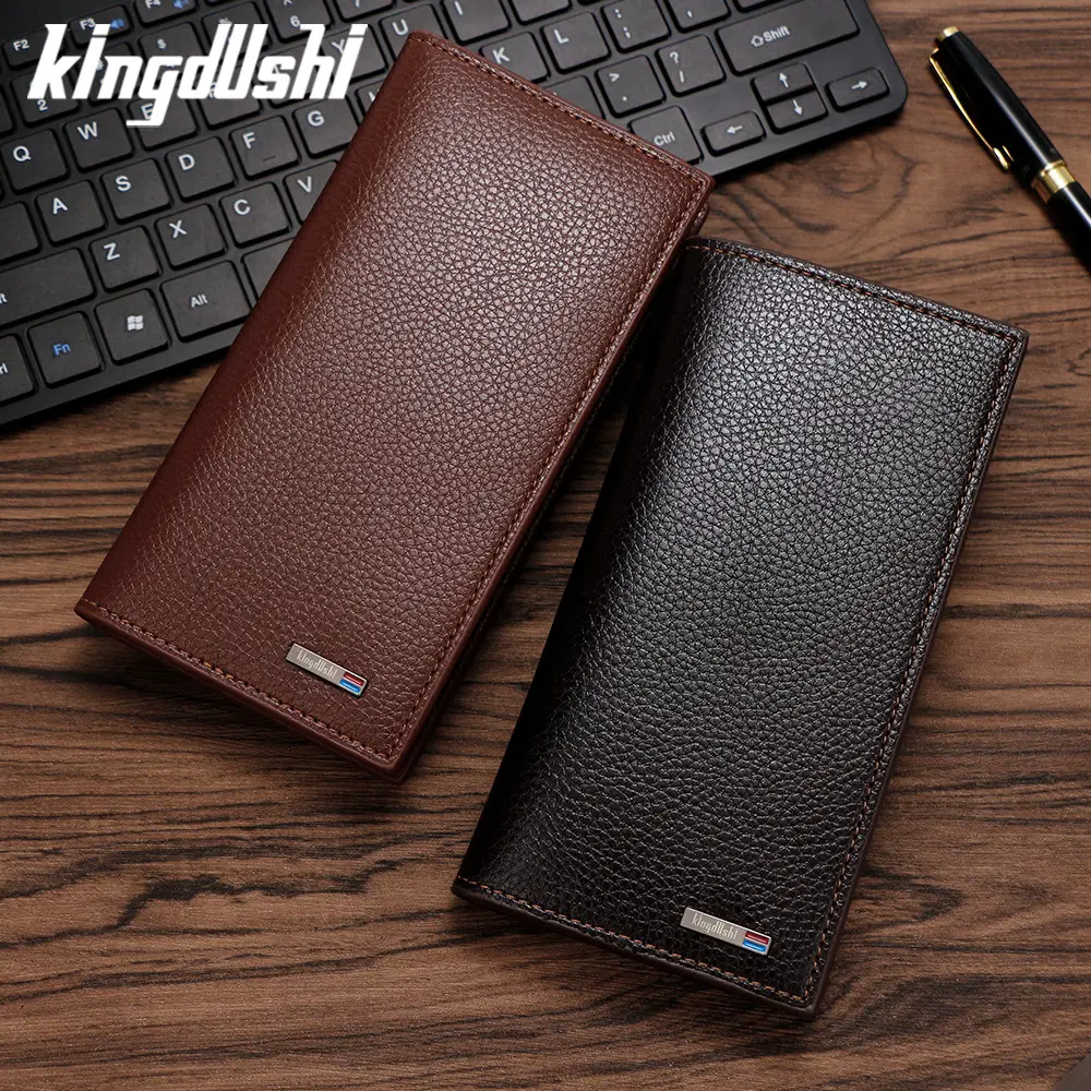 Men's Long Wallet Korean Style Pebbled Pattern Multi Card Slot - Image 9
