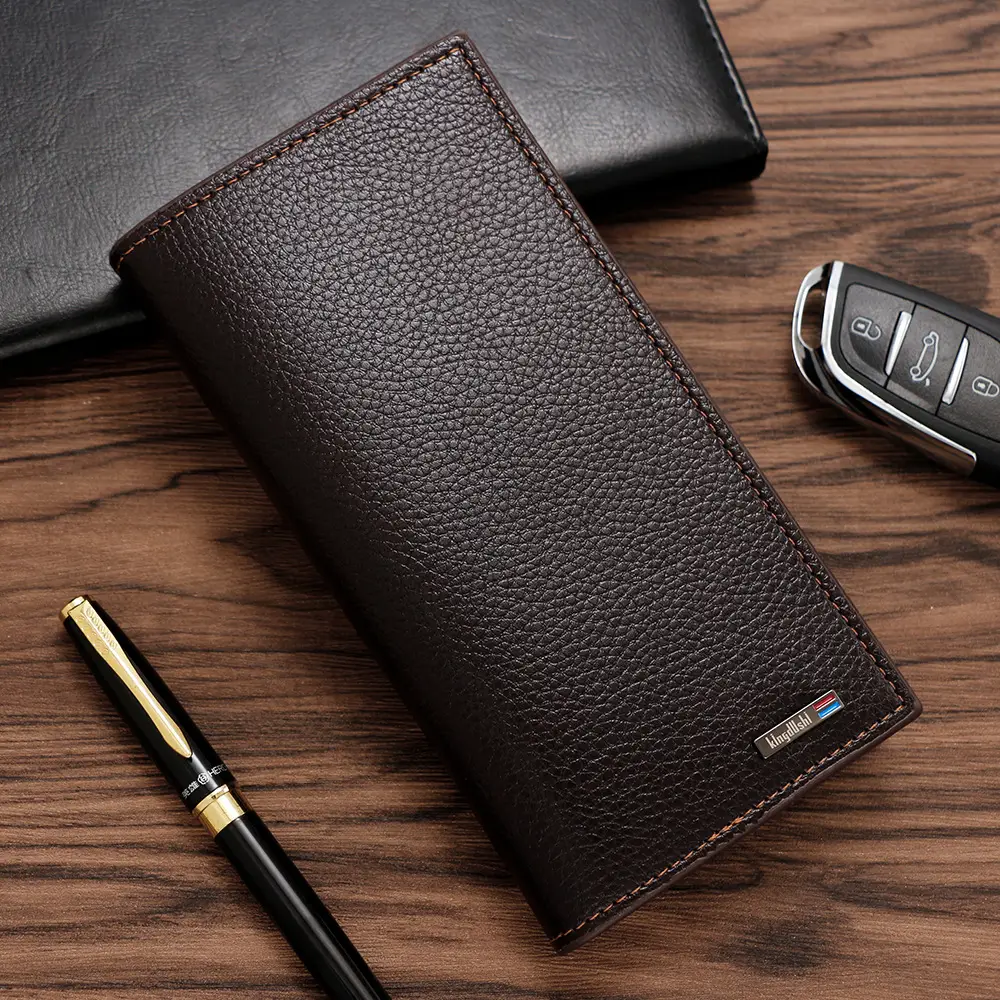 Men's Long Wallet Korean Style Pebbled Pattern Multi Card Slot - Image 3