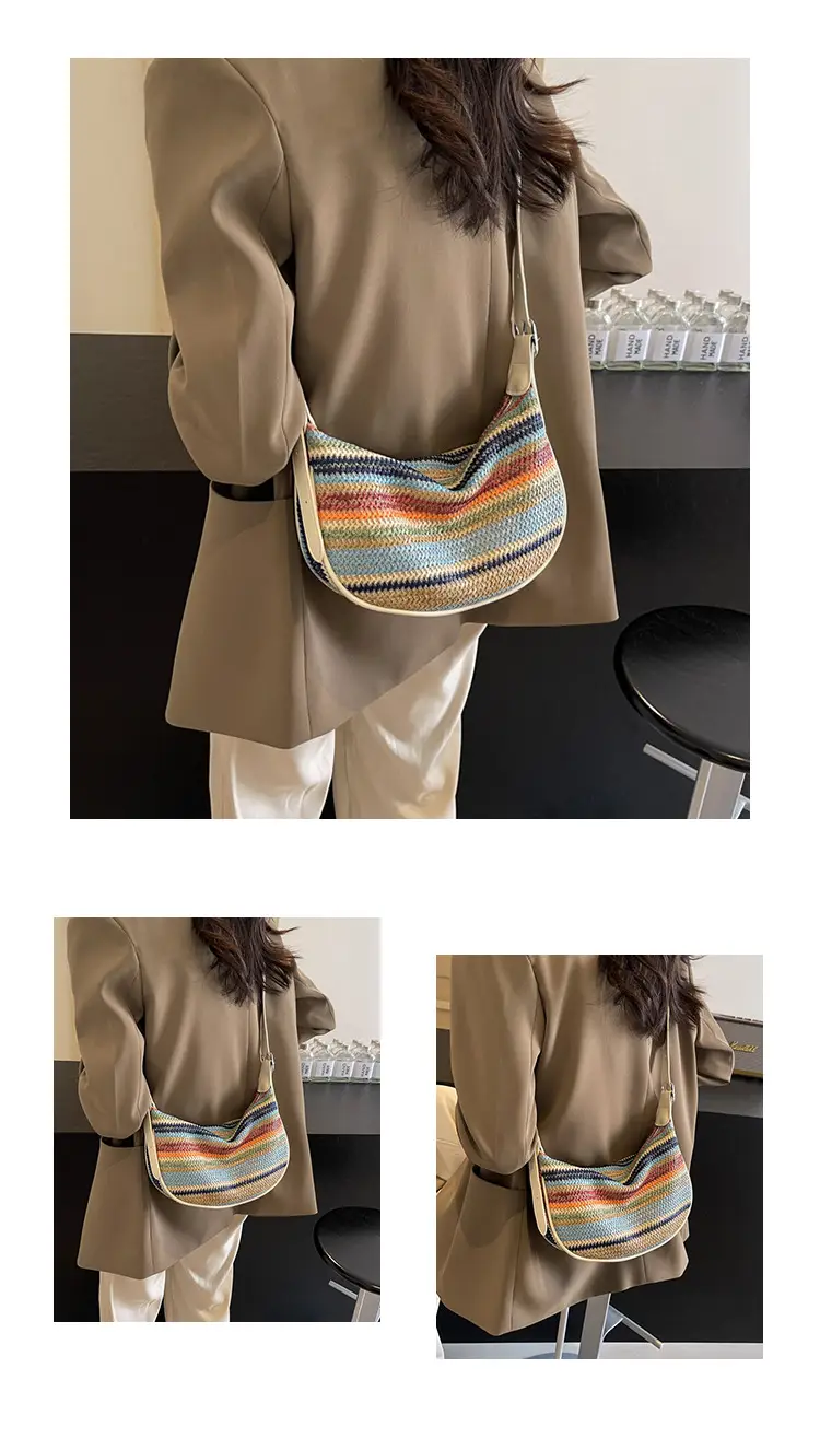 Rainbow Woven Crossbody Bag for Women — feature 10