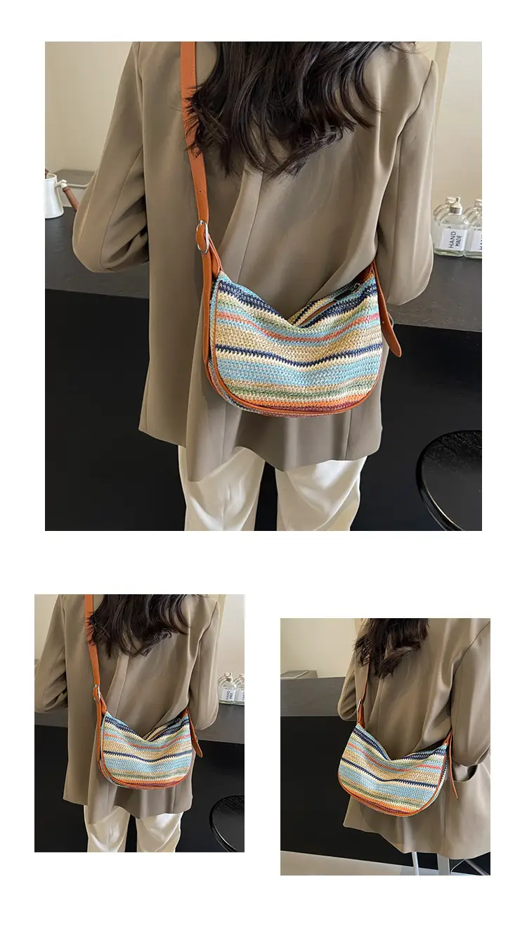 Rainbow Woven Crossbody Bag for Women — feature 11