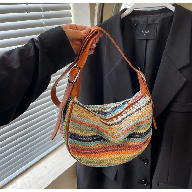 Rainbow Woven Crossbody Bag for Women — feature 14