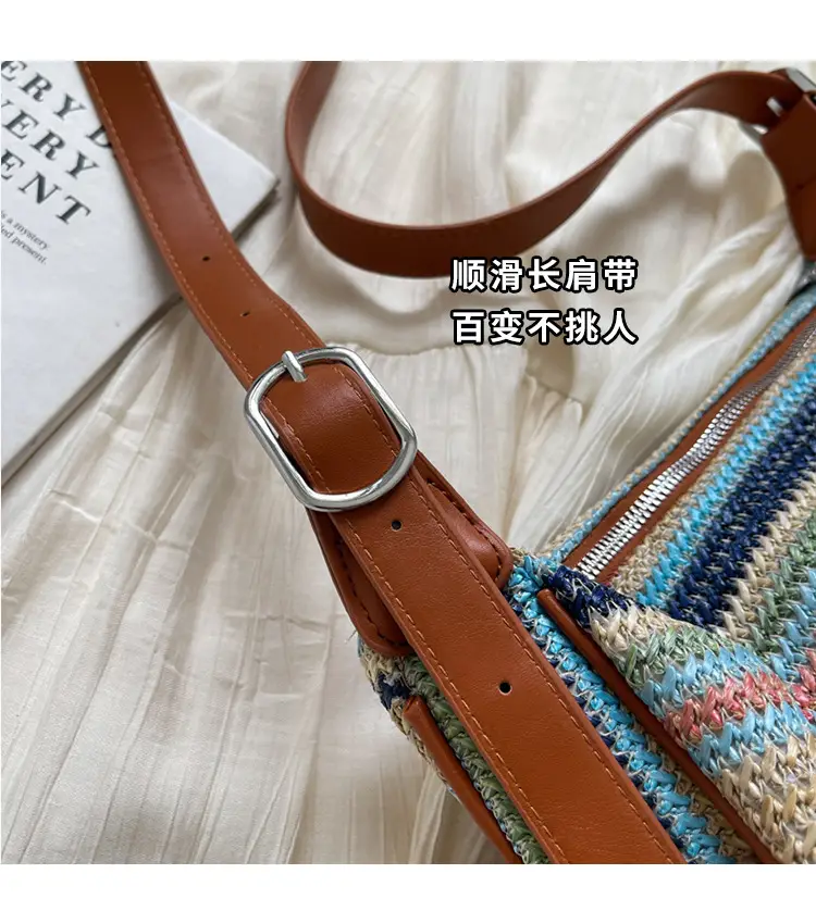 Rainbow Woven Crossbody Bag for Women — feature 3