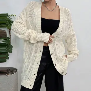 Women's Off-Shoulder Knitted Sweater Solid Color — feature 4