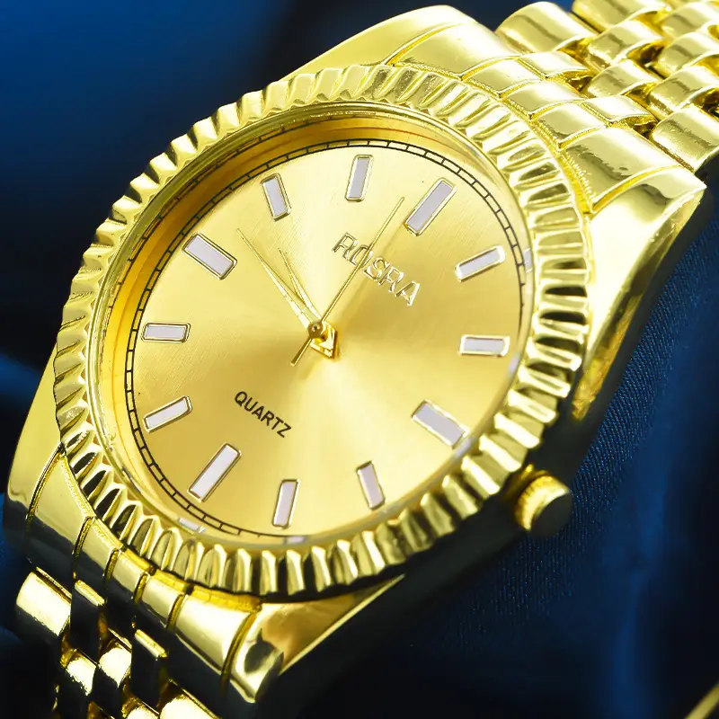 Men Women Steel Band Quartz Watch Light Blue Dial — feature 15