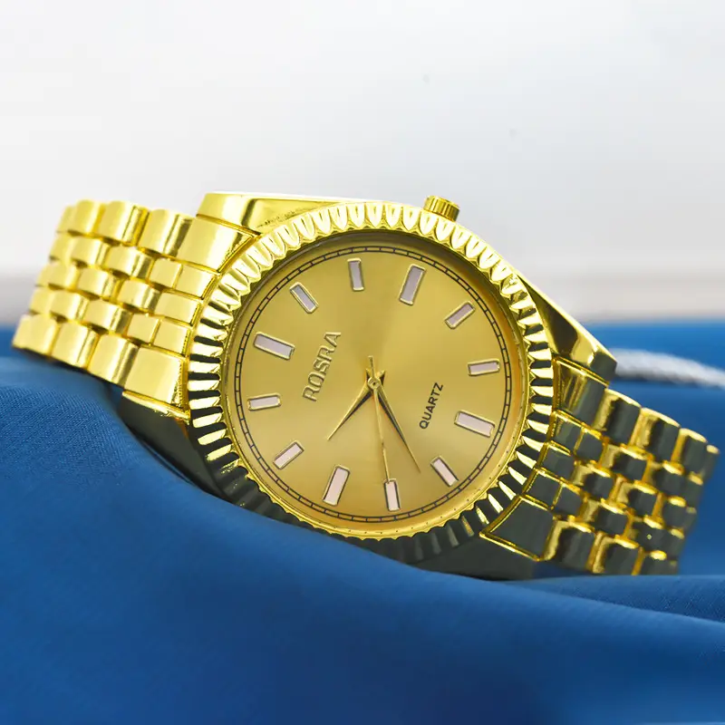 Men Women Steel Band Quartz Watch Light Blue Dial — feature 16