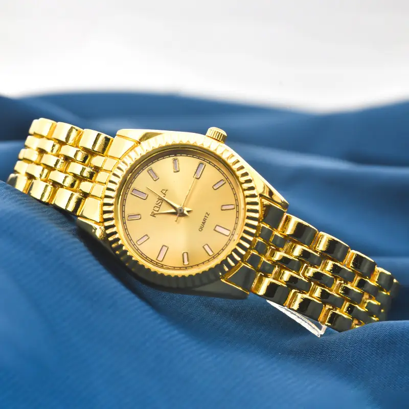 Men Women Steel Band Quartz Watch Light Blue Dial — feature 19