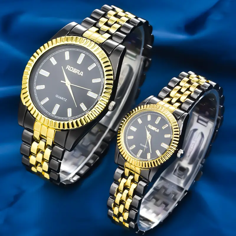 Men Women Steel Band Quartz Watch Light Blue Dial — feature 25