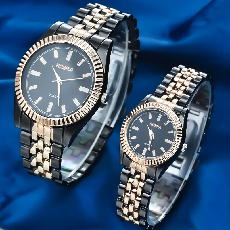 Men Women Steel Band Quartz Watch Light Blue Dial — feature 27