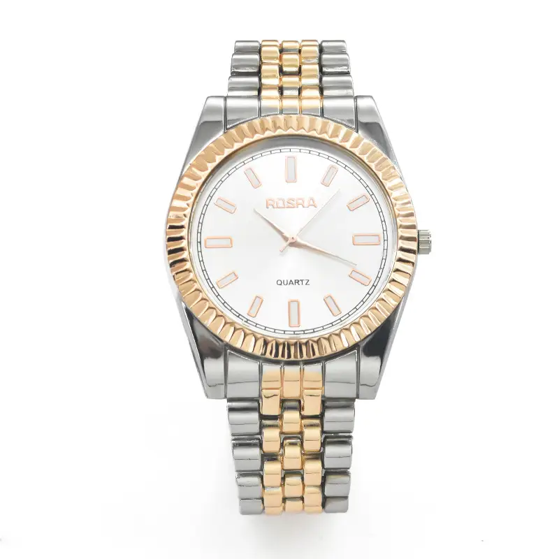 Men Women Steel Band Quartz Watch Light Blue Dial - Image 4