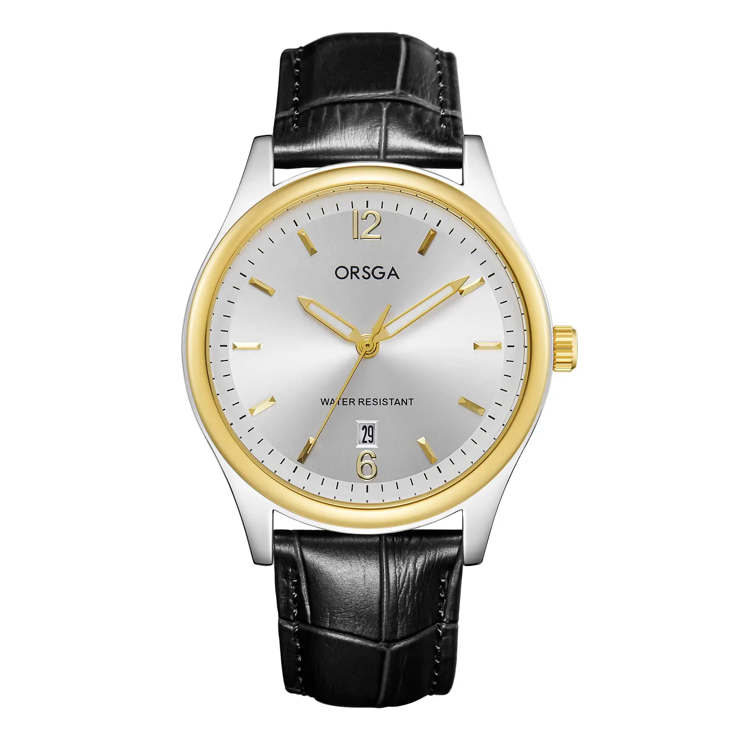 ORSGA Fashion Men's Calendar Quartz Watch Gold Silver Black - Image 12