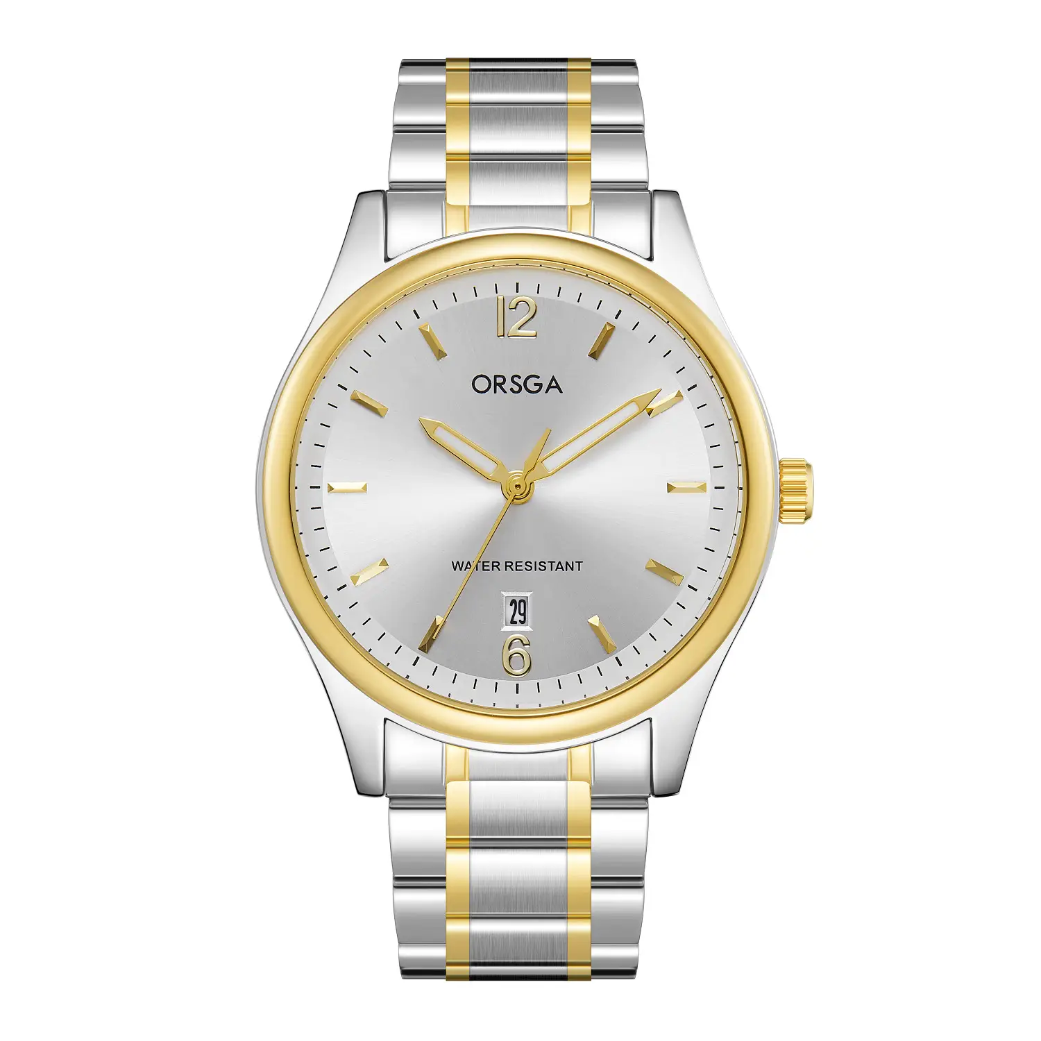 ORSGA Fashion Men's Calendar Quartz Watch Gold Silver Black - Image 4