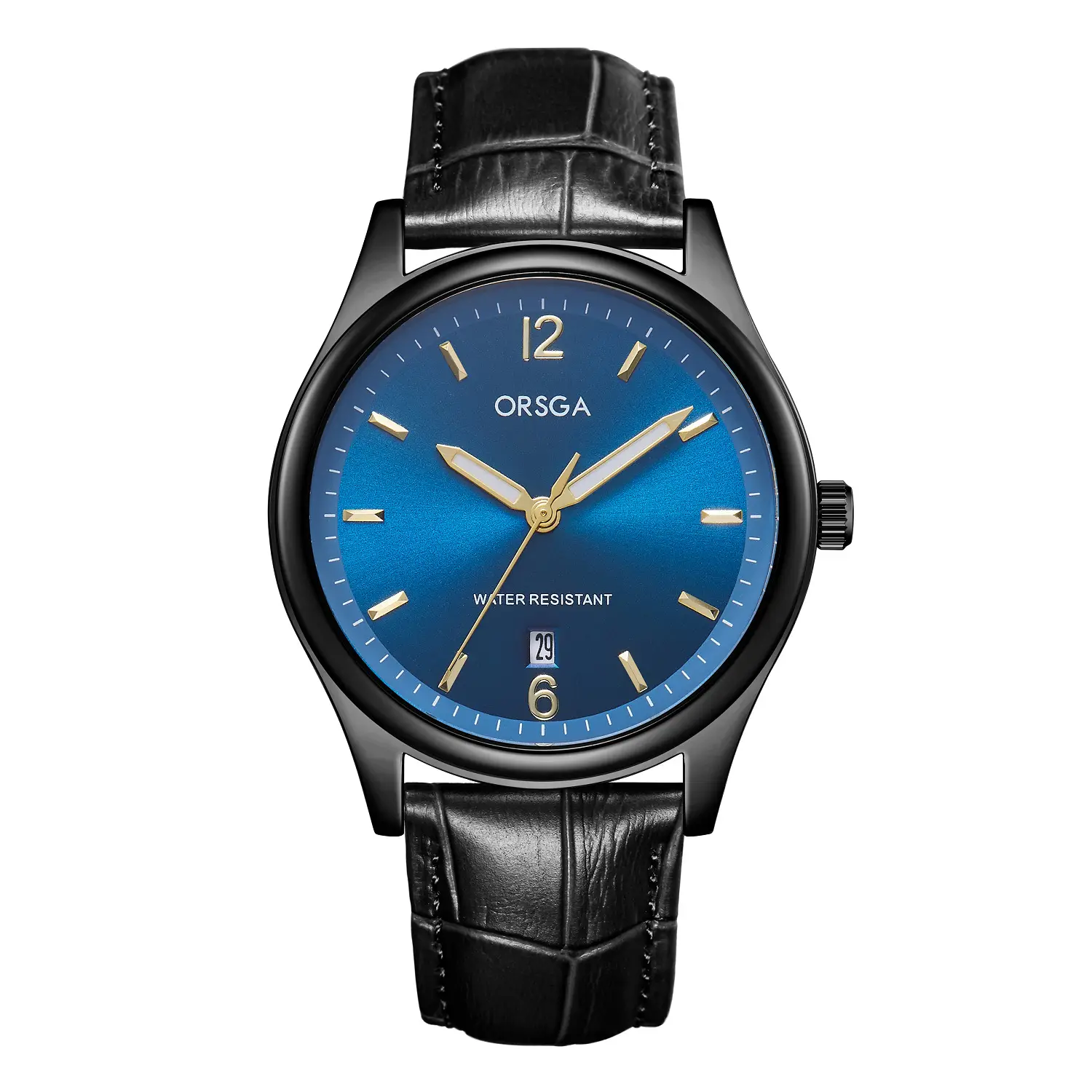 ORSGA Fashion Men's Calendar Quartz Watch Gold Silver Black - Image 6