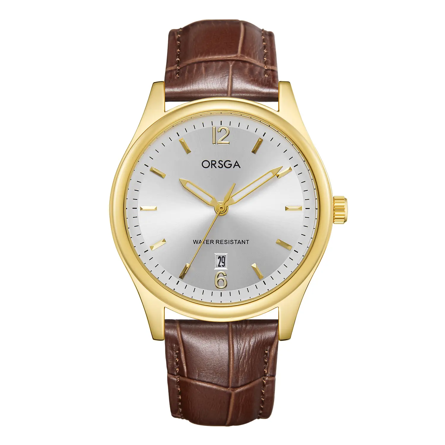 ORSGA Fashion Men's Calendar Quartz Watch Gold Silver Black - Image 9