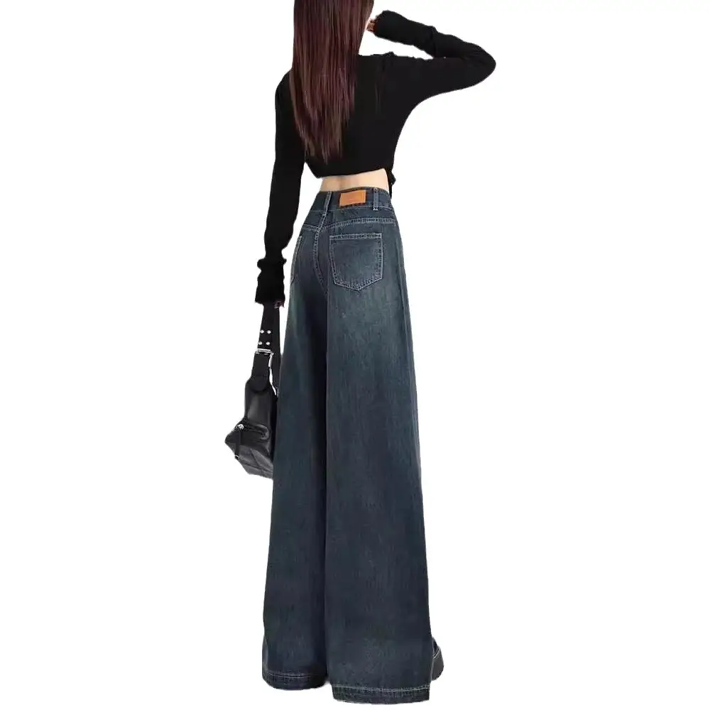 Dark Blue Wide Leg Jeans for Women 2026 - Image 6
