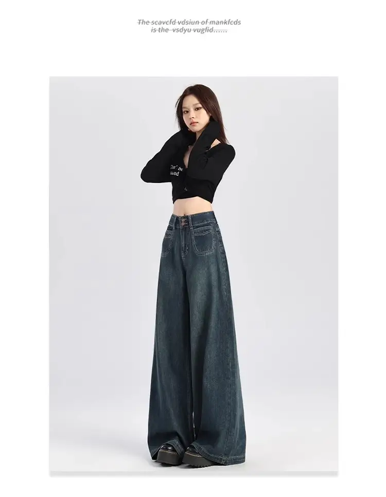 Dark Blue Wide Leg Jeans for Women 2026 — feature 9