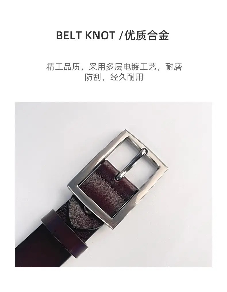 Women's European & American Punk Hollow Rivet Belt Real Cowhide — feature 6