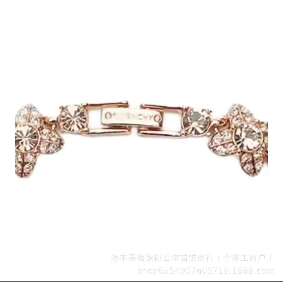 Jijia GVC Vinci Four-leaf Clover Ginseng Bracelet Light Luxury Fashion Bracelet Women's Double-sided Full Diamond Bracelet - Image 6