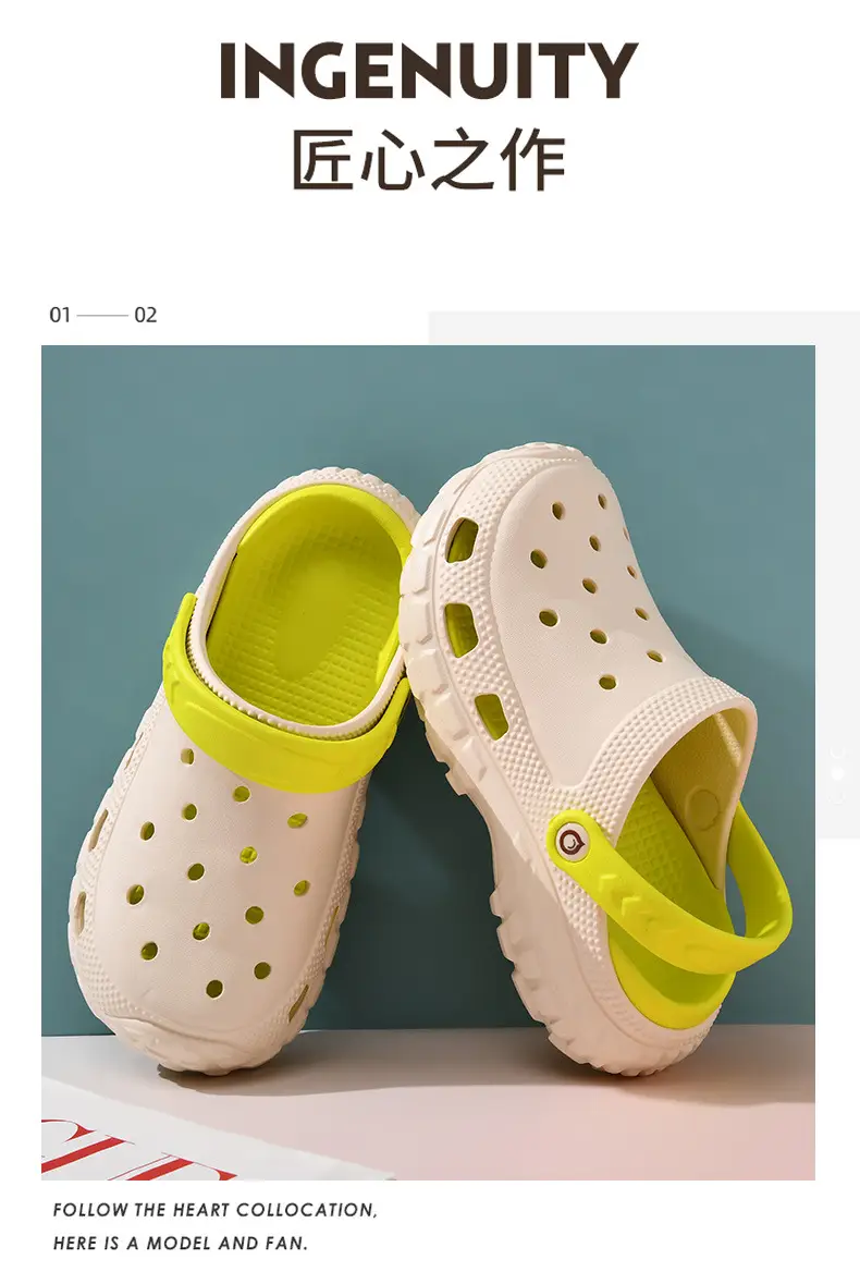 Hole Shoes Thick-soled Women's Summer Outer Wear Platform Bottom Non-slip Sandals and Slippers Beach Wear-resistant Non-stinky Foot Candy Color Slippers — feature 13