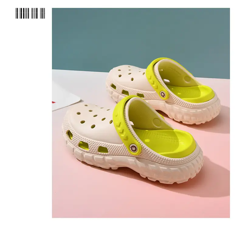Hole Shoes Thick-soled Women's Summer Outer Wear Platform Bottom Non-slip Sandals and Slippers Beach Wear-resistant Non-stinky Foot Candy Color Slippers — feature 14