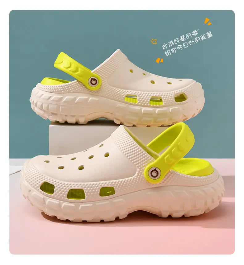 Hole Shoes Thick-soled Women's Summer Outer Wear Platform Bottom Non-slip Sandals and Slippers Beach Wear-resistant Non-stinky Foot Candy Color Slippers — feature 15