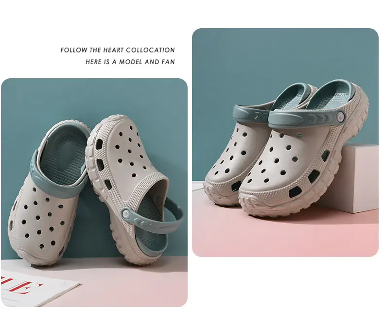 Hole Shoes Thick-soled Women's Summer Outer Wear Platform Bottom Non-slip Sandals and Slippers Beach Wear-resistant Non-stinky Foot Candy Color Slippers — feature 21