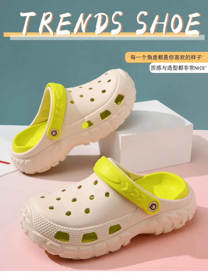 Hole Shoes Thick-soled Women's Summer Outer Wear Platform Bottom Non-slip Sandals and Slippers Beach Wear-resistant Non-stinky Foot Candy Color Slippers — feature 6