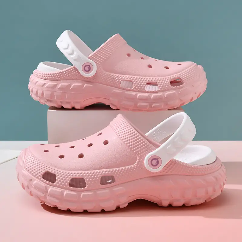 Hole Shoes Thick-soled Women's Summer Outer Wear Platform Bottom Non-slip Sandals and Slippers Beach Wear-resistant Non-stinky Foot Candy Color Slippers - Image 2